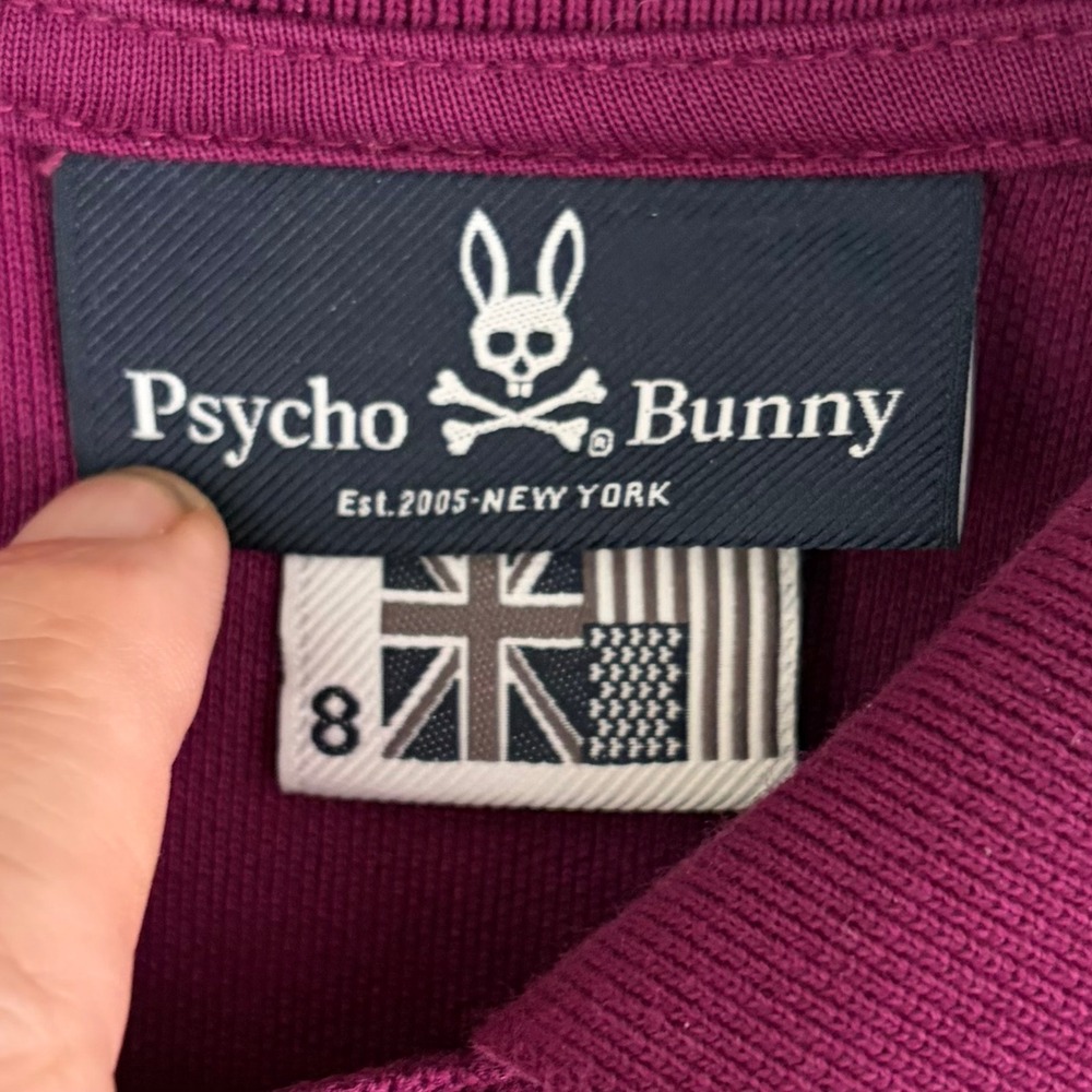 Psycho Bunny Men's Classic Piqué Polo Shirt Boysenberry Purple Size 8 XXL 2XL - Picture 5 of 9